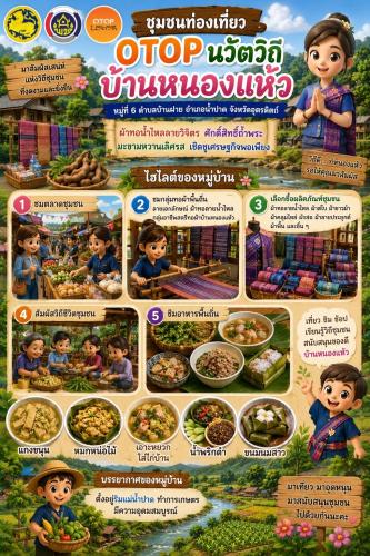 สพอ.น้ำปาด ชวนเที่ยวหมู่บ้านท่องเที่ยว OTOP นวัตวิถี บ้านหนองแห้ว